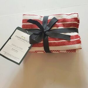 Threshhold red and white dishcloths